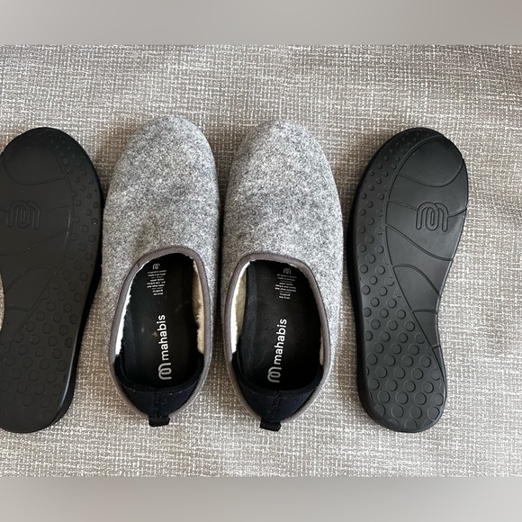 Mahabis Classic Larvik Felt Slippers EU 40 Gray Black Indoor Outdoor - Picture 10 of 13